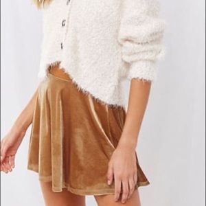 Soft velvet gold skirt
